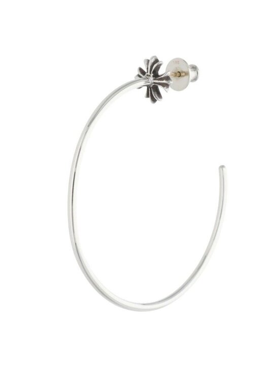 Chrome Hearts Jewelry - Chrome Hearts Hoop CH Pls CH Plus Silver Earrings